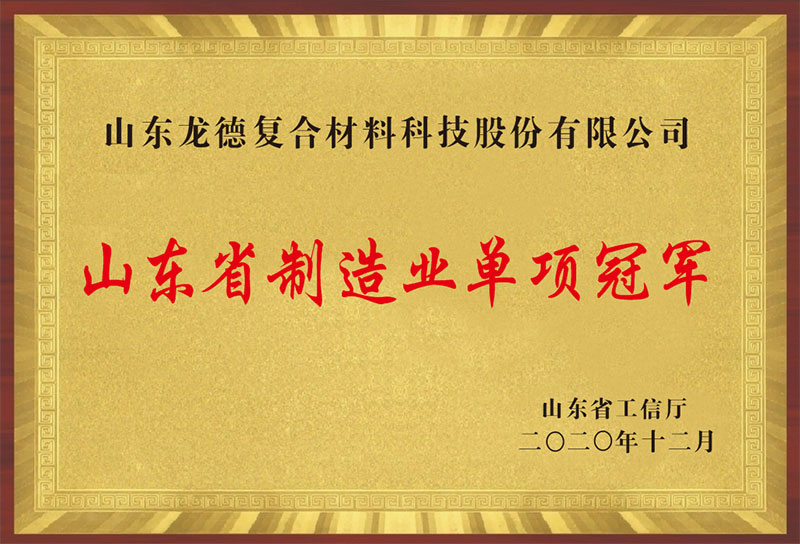 山东省制造业单项冠军（山东龙德复合材料科技股份有限乐动买球-乐动买球（中国））